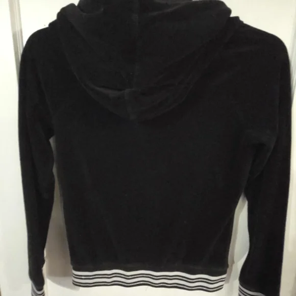Juicy Couture Black Velour Hoodie - Picture 2 of 4